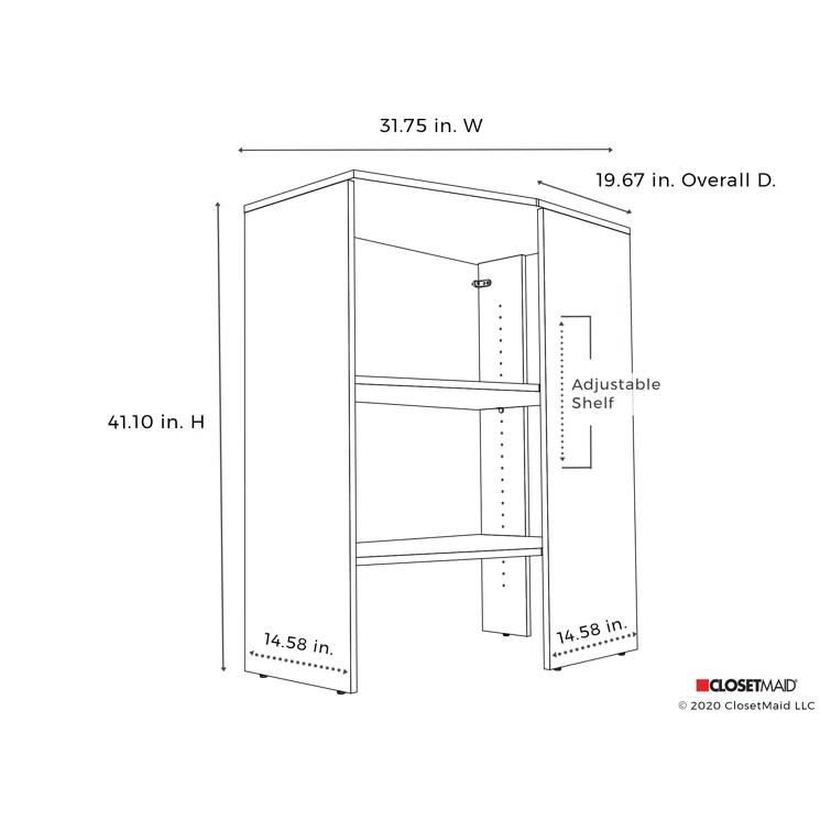 SuiteSymphony 31.75" W Corner Shelf Unit