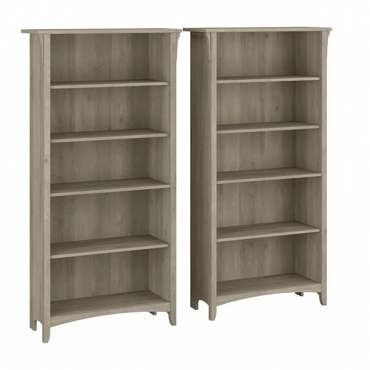 Khadesha Tall 5 Shelf Bookcase - Set Of 2