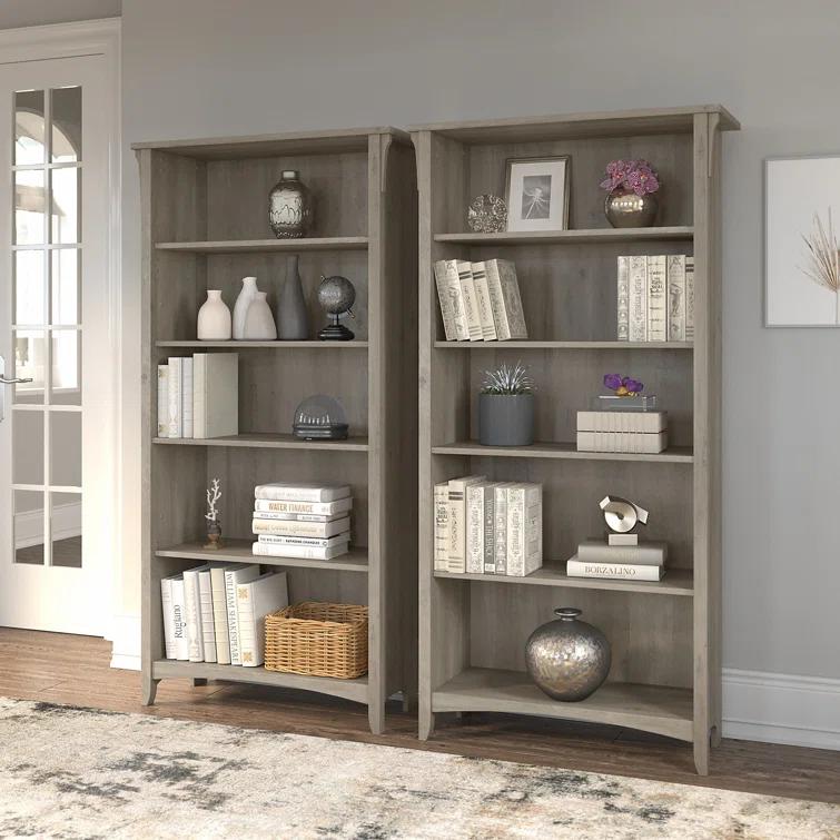 Khadesha Tall 5 Shelf Bookcase - Set Of 2