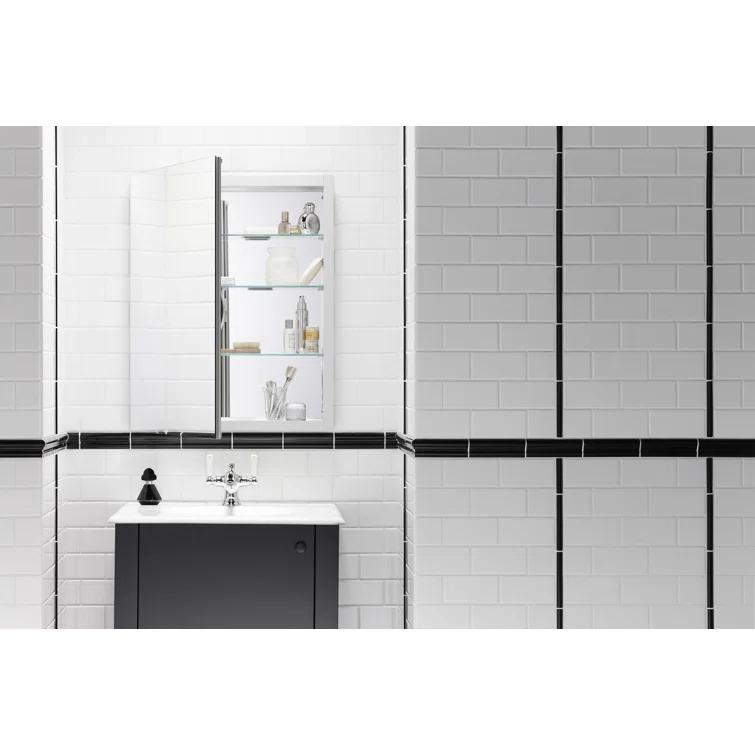 Verdera® Recessed or Surface Mount Medicine Cabinet with 3 Adjustable Shelves