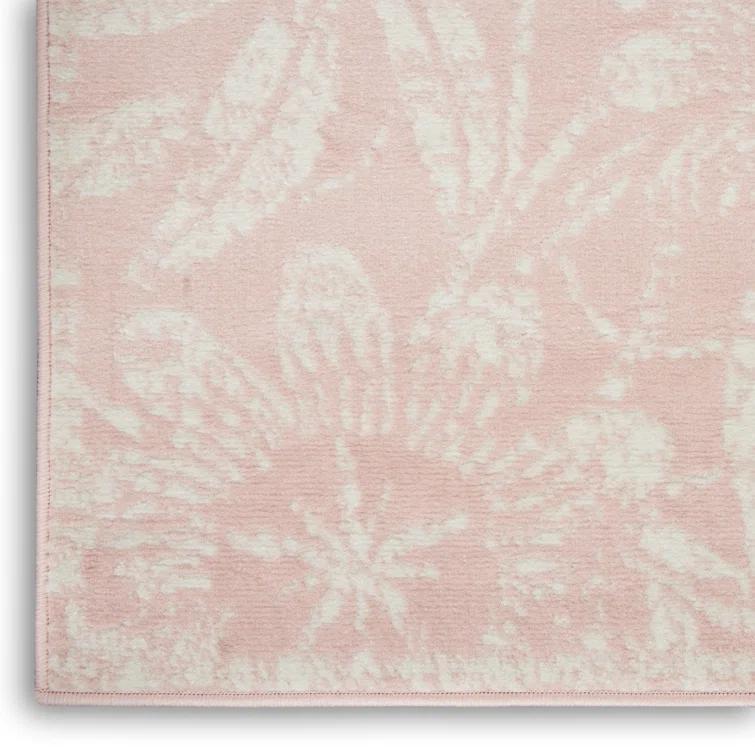 Whigham Floral Pink/White Area Rug