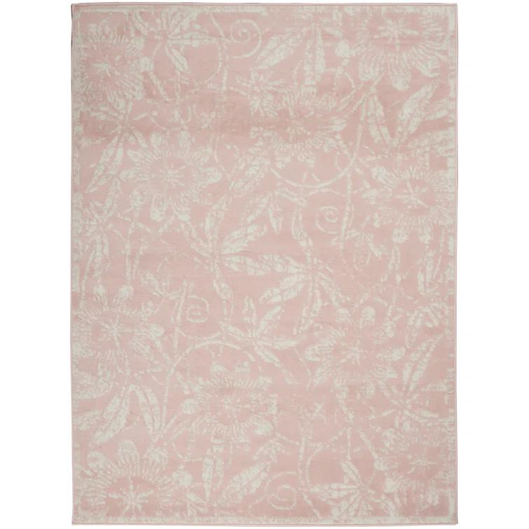 Whigham Floral Pink/White Area Rug
