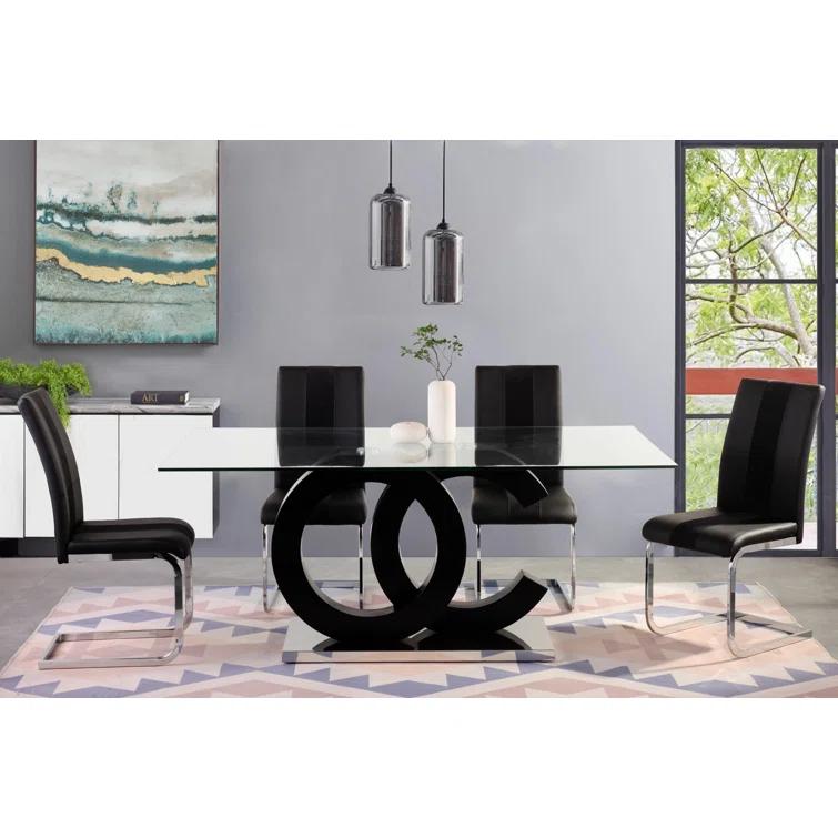 Global Furniture USA Glass Top Dining Table