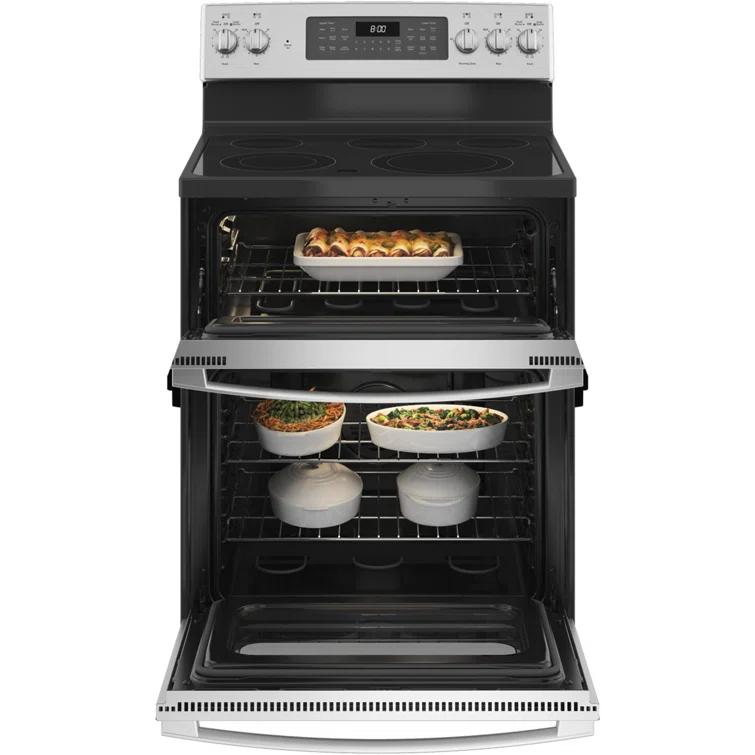 GE Appliances 30" 6.6 cu. ft. Freestanding Electric Range with 5 Elements and Convection Oven