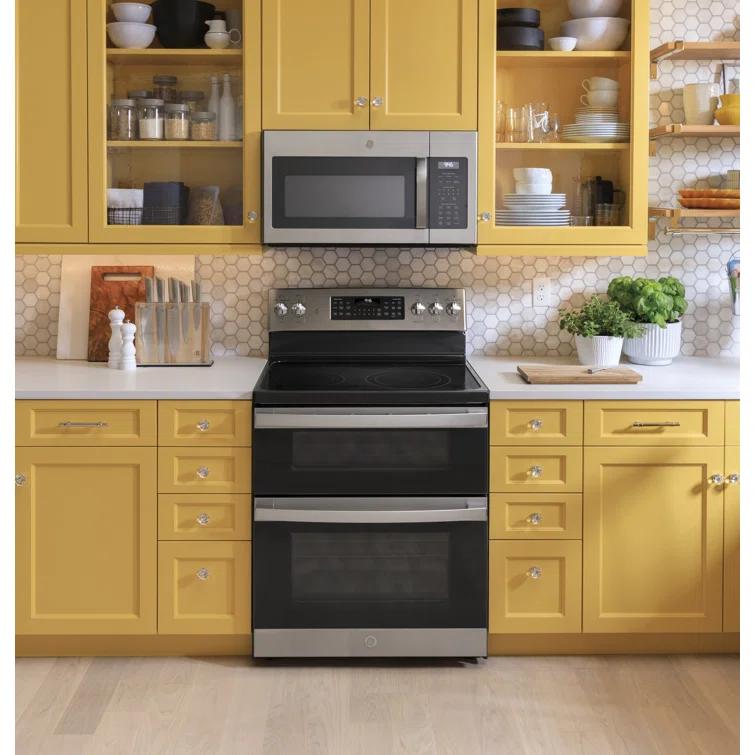 GE Appliances 30" 6.6 cu. ft. Freestanding Electric Range with 5 Elements and Convection Oven