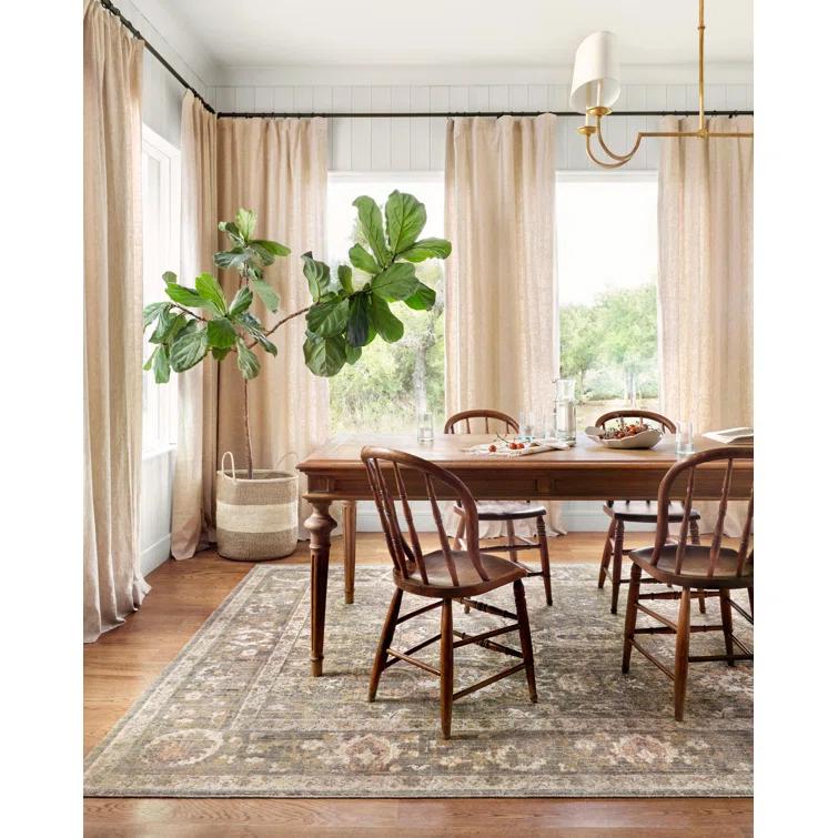 Rosemarie Rug by Chris Loves Julia x Loloi - Sage and Blush / 5' x 7'10"