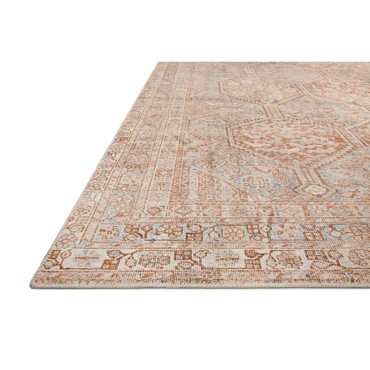 Jules Rug by Chris Loves Julia x Loloi - Tangerine and Mist / 2' x 5'