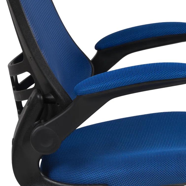 Jayetta Mid-Back Mesh Swivel Ergonomic Office Chair with Flip-Up Arms