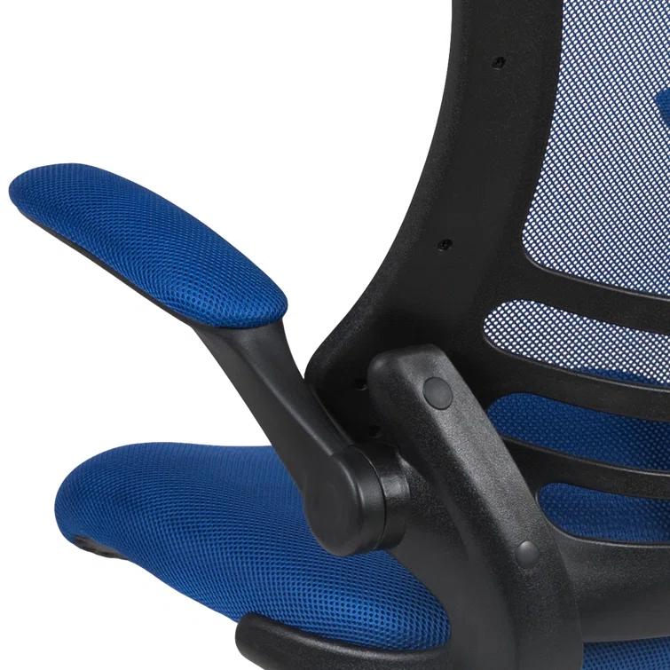 Jayetta Mid-Back Mesh Swivel Ergonomic Office Chair with Flip-Up Arms