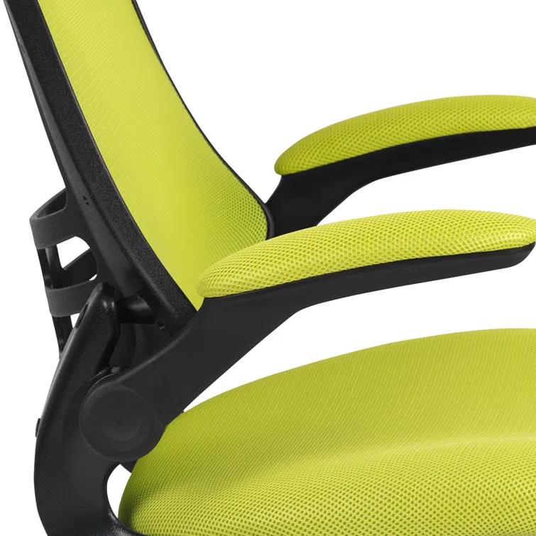 Jayetta Mid-Back Mesh Swivel Ergonomic Office Chair with Flip-Up Arms