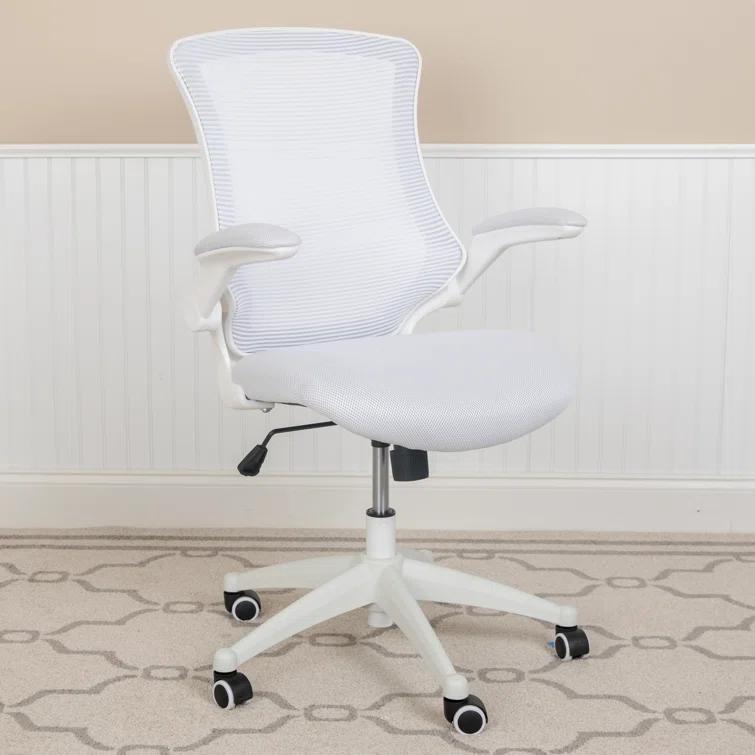 Jayetta Mid-Back Mesh Swivel Ergonomic Office Chair with Flip-Up Arms by Flash Furniture