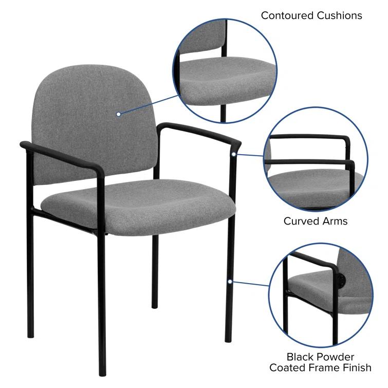 Flash Furniture Prather Tania Comfort Vinyl Upholstered Stackable Side Reception Chair by Flash Furniture