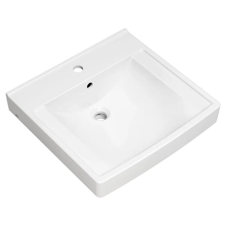American Standard Decorum 20.25'' White Vitreous China Rectangular Bathroom Sink with Overflow