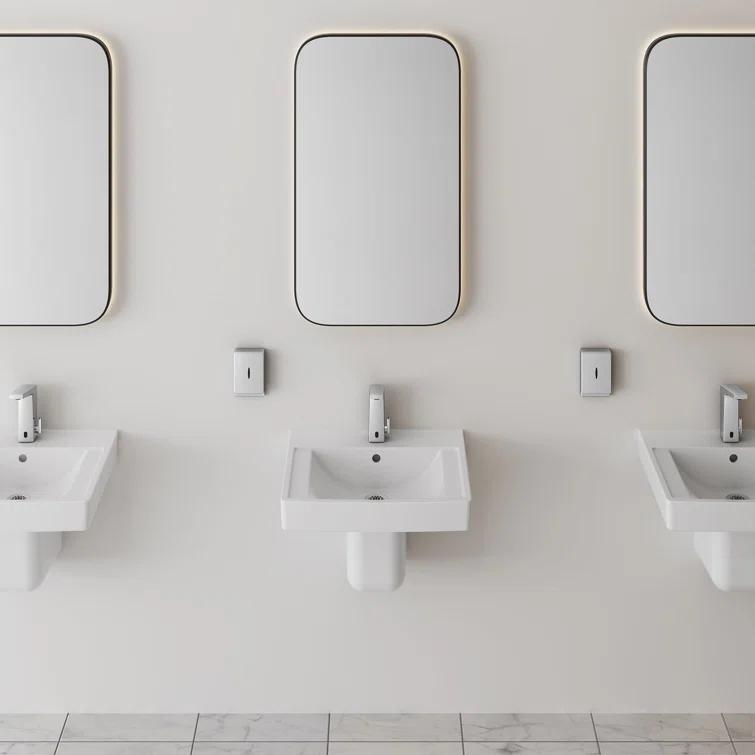 American Standard Decorum 20.25'' White Vitreous China Rectangular Bathroom Sink with Overflow