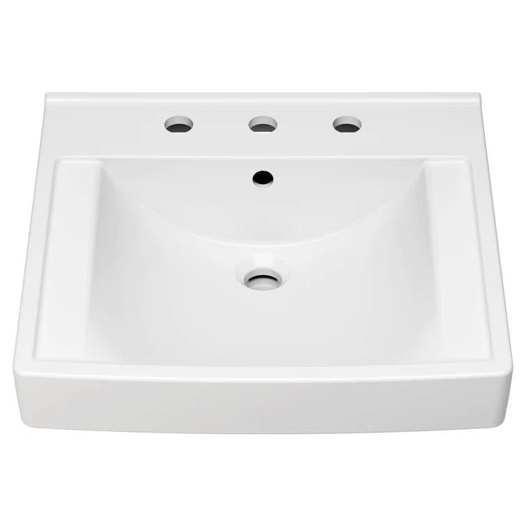 American Standard Decorum 20.25'' White Vitreous China Rectangular Bathroom Sink with Overflow