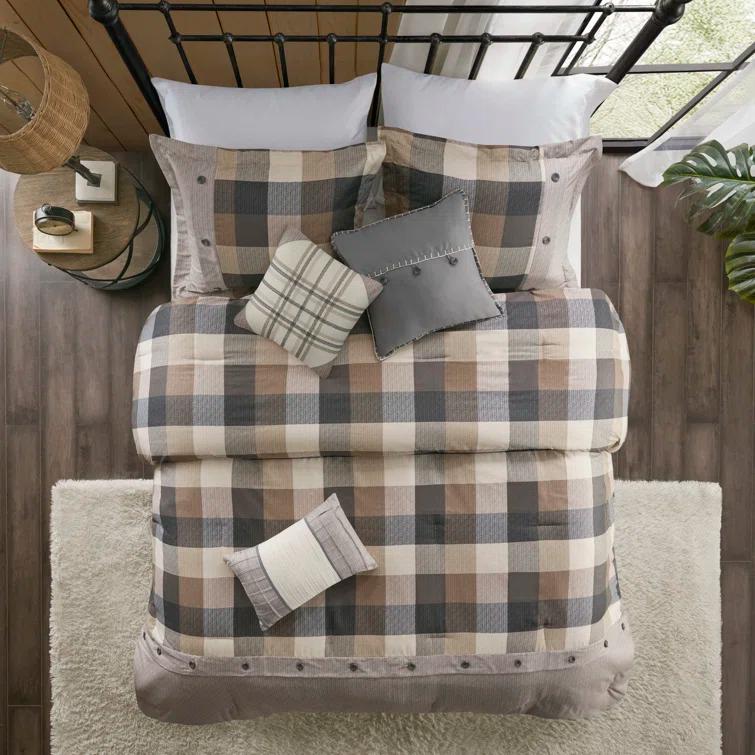 Madison Park Ridge 7 Piece Herringbone Comforter Set