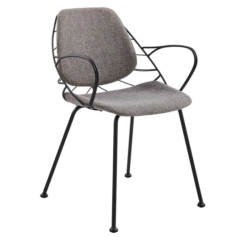 Bevers 18.3'' H Fabric Upholstered Metal Armchair