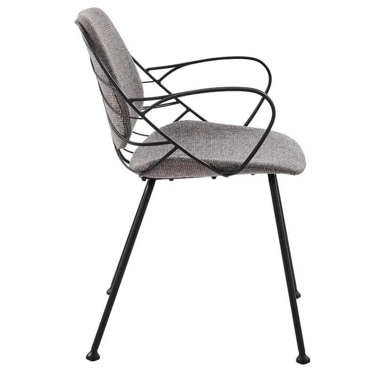 Bevers 18.3'' H Fabric Upholstered Metal Armchair