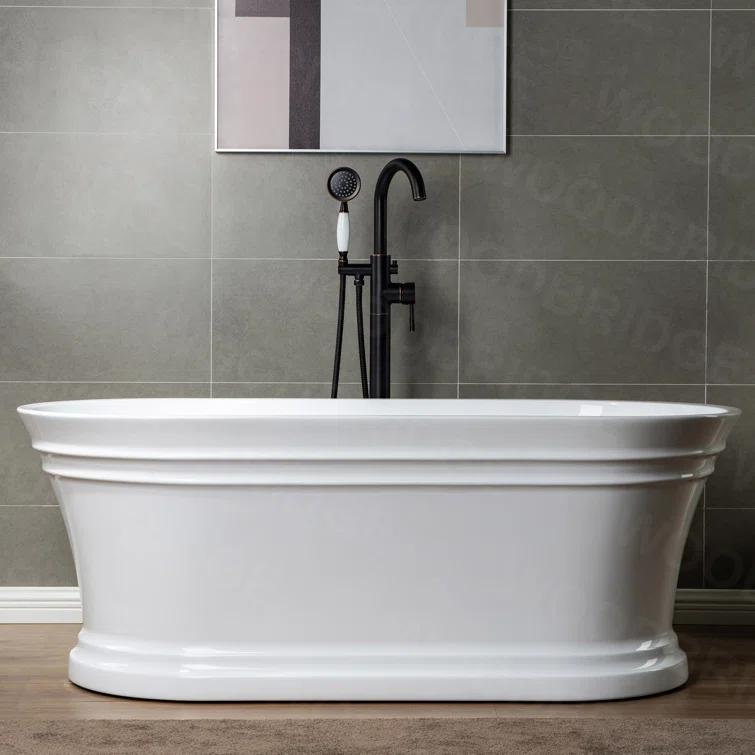 WoodBridge Cove 1 Handle Bathroom Freestanding Tub Filler with Diverter F0010ORBVT