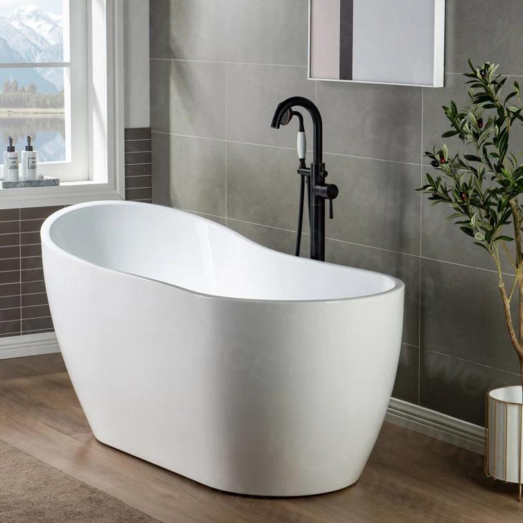 WoodBridge Cove 1 Handle Bathroom Freestanding Tub Filler with Diverter F0010ORBVT