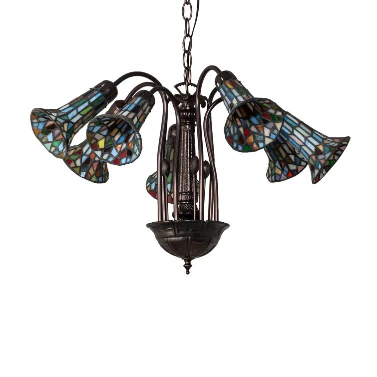 Meyda Tiffany 236531 Stained Glass 7 Light 26" Wide Chandelier - MultiColor