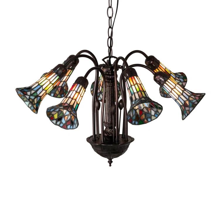 Meyda Tiffany 236531 Stained Glass 7 Light 26" Wide Chandelier - MultiColor