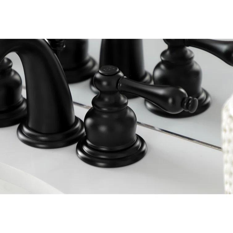 Kingston Brass KB910AL Kingston Brass Victorian Two-Handle 3-Hole Deck Mount Bathroom Faucet with Pop-Up