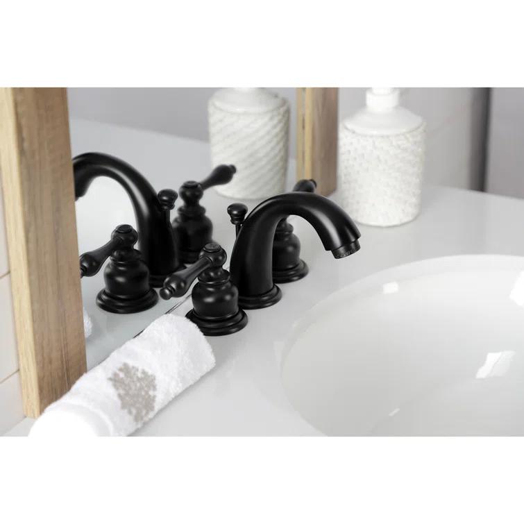 Kingston Brass KB910AL Kingston Brass Victorian Two-Handle 3-Hole Deck Mount Bathroom Faucet with Pop-Up