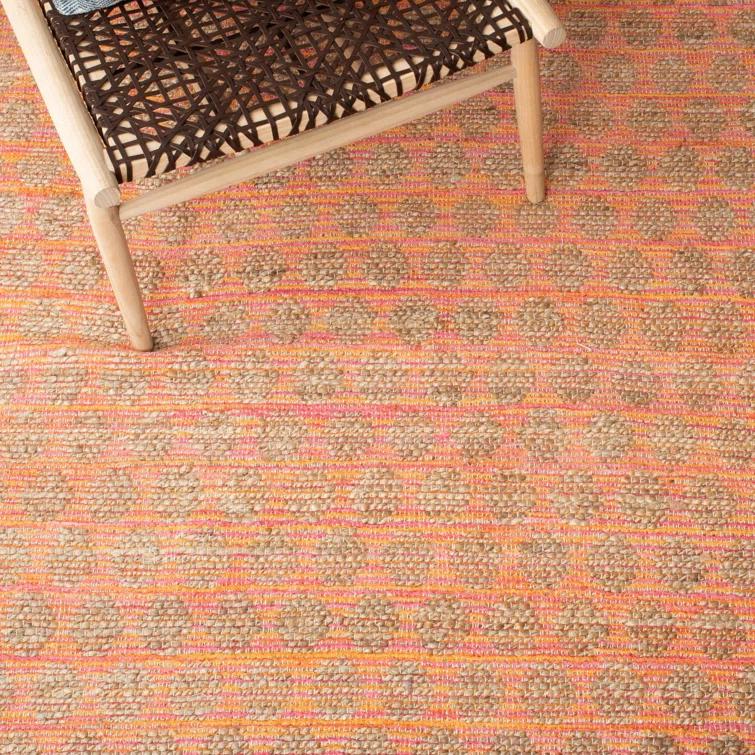 Arria Cape Cod Hand Woven 80% Jute, 20% Cotton Polka Dots Rug