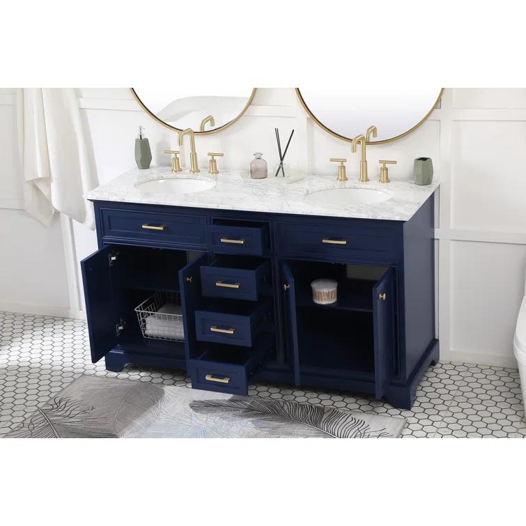 Etta Avenue™ Lydie 60'' Double Bathroom Vanity with Marble Top