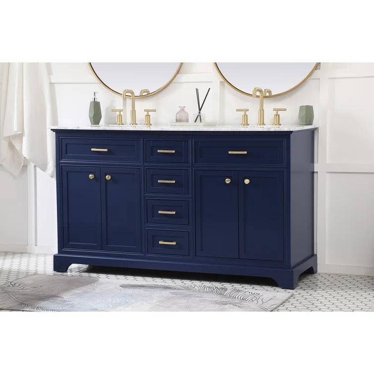 Etta Avenue™ Lydie 60'' Double Bathroom Vanity with Marble Top