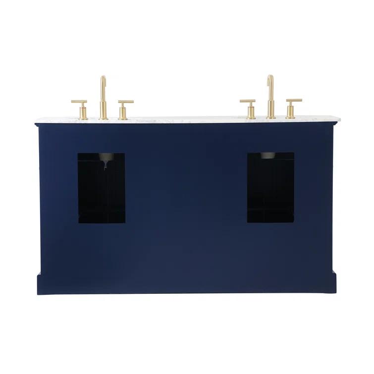 Etta Avenue™ Lydie 60'' Double Bathroom Vanity with Marble Top