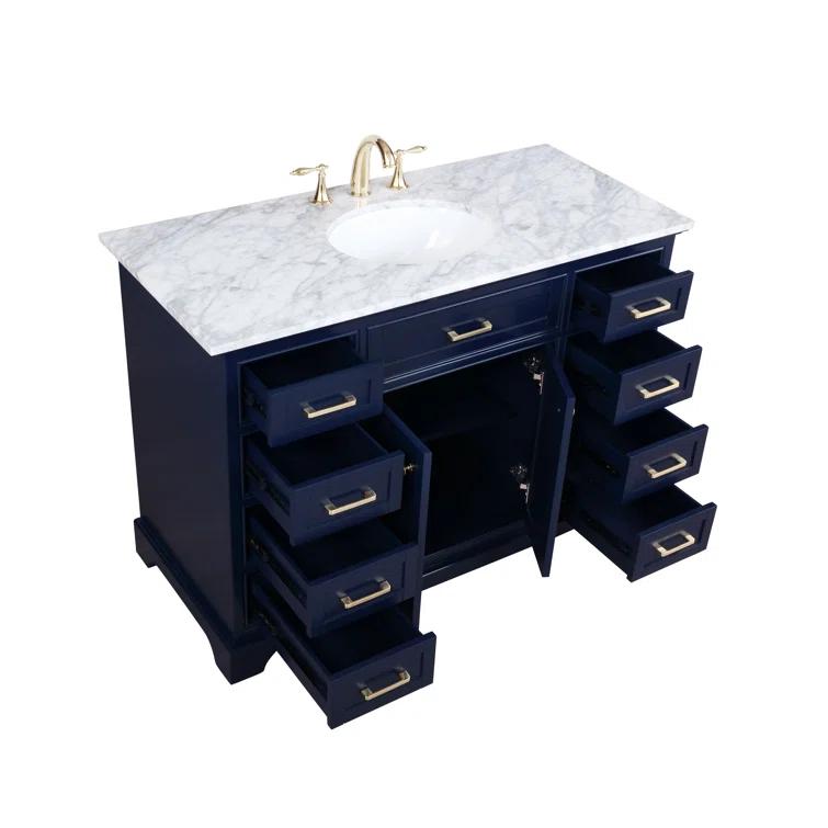 Birch Lane™ Hermes 48'' Single Bathroom Vanity with Marble Top
