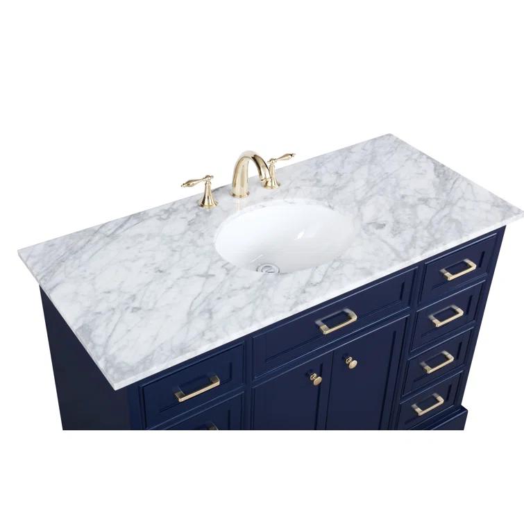 Birch Lane™ Hermes 48'' Single Bathroom Vanity with Marble Top