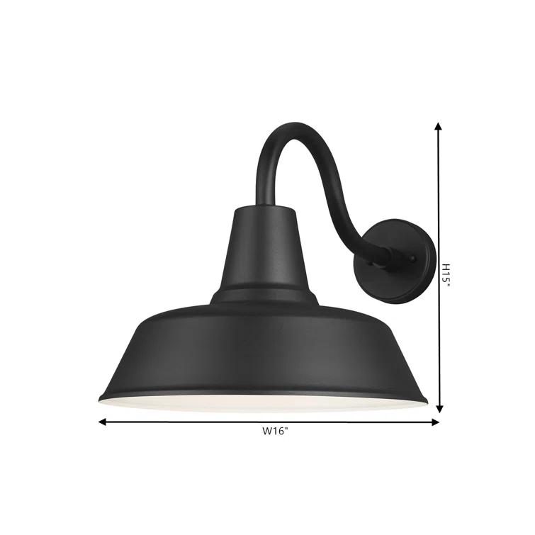 Fisher Outdoor Sconce - Black / 16" Dia