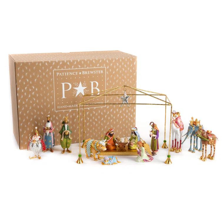 MacKenzie-Childs 13 Piece Nativity Patience Brewster Mini Introductory Set