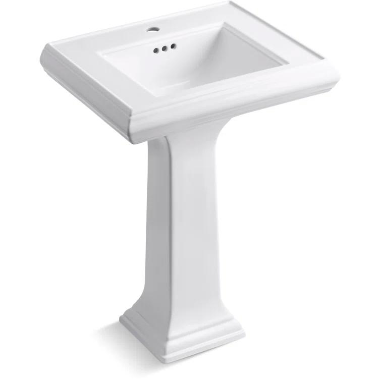 Memoirs® 26.375" Tall Rectangular Pedestal Bathroom Sink with Overflow