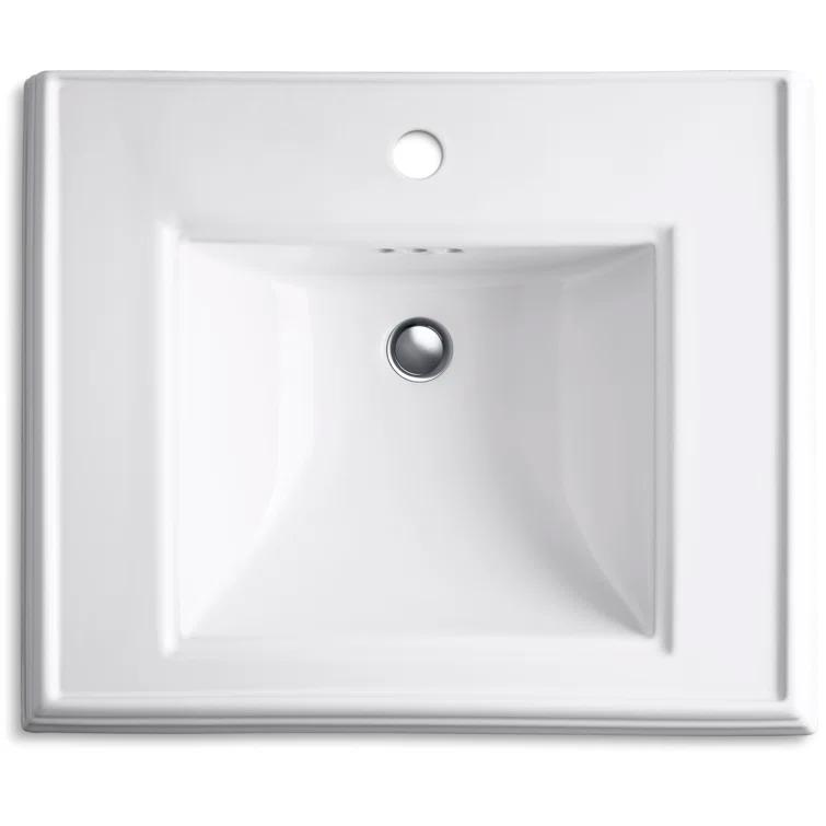 Memoirs® 26.375" Tall Rectangular Pedestal Bathroom Sink with Overflow