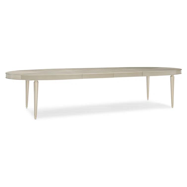 Caracole Classic Maple Oval Metal Base Dining Table