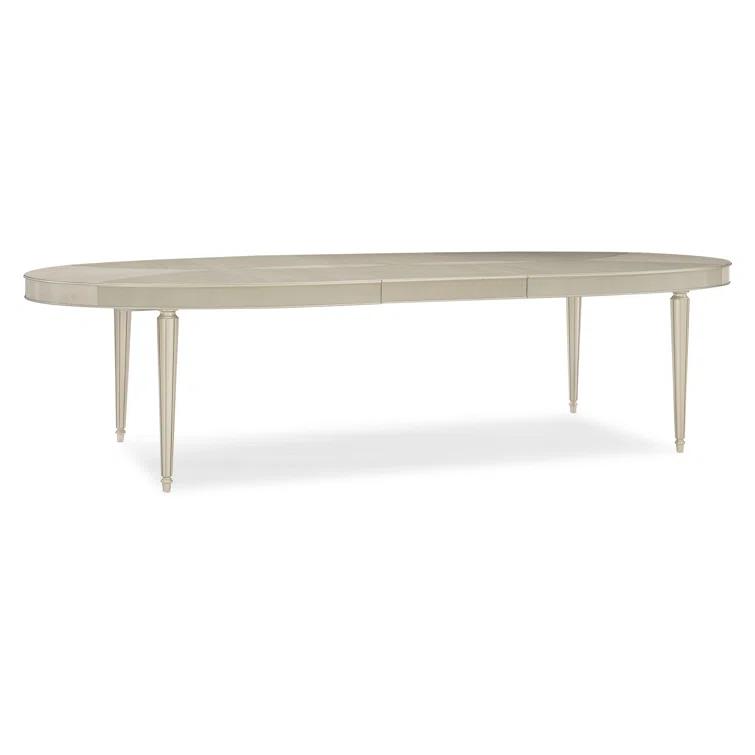 Caracole Classic Maple Oval Metal Base Dining Table