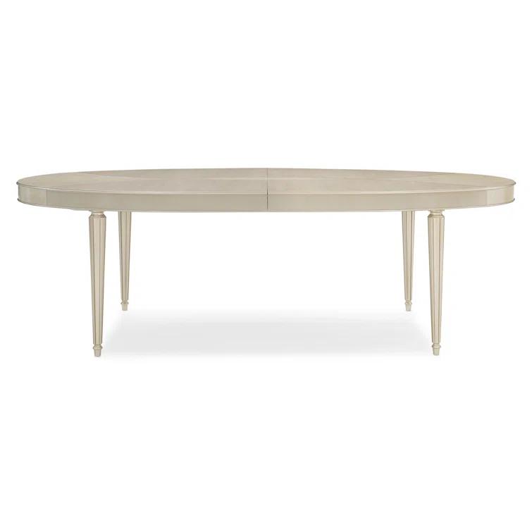 Caracole Classic Maple Oval Metal Base Dining Table