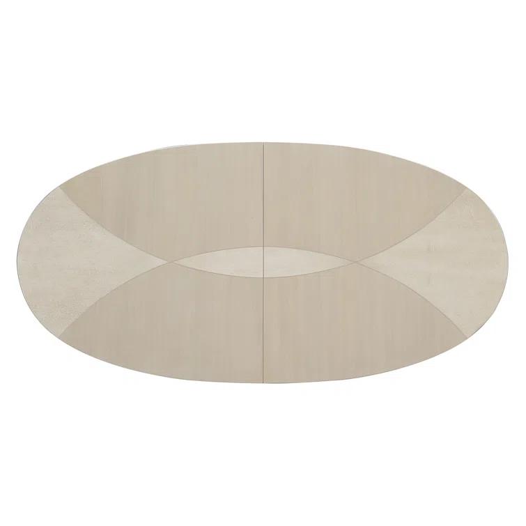 Caracole Classic Maple Oval Metal Base Dining Table
