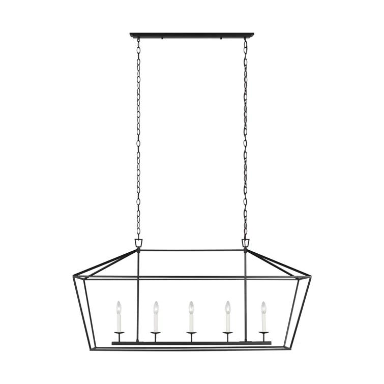 Gala Linear Chandelier - Black / 50"L