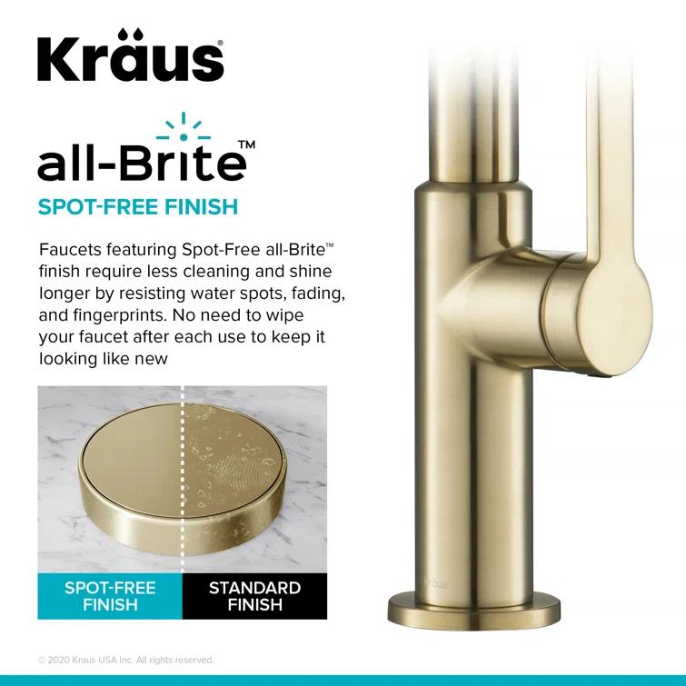 KRAUS Oletto Single Handle Pull Down Kitchen Faucet