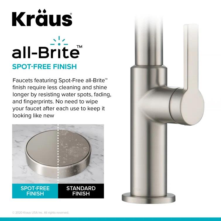 KRAUS Oletto Single Handle Pull Down Kitchen Faucet