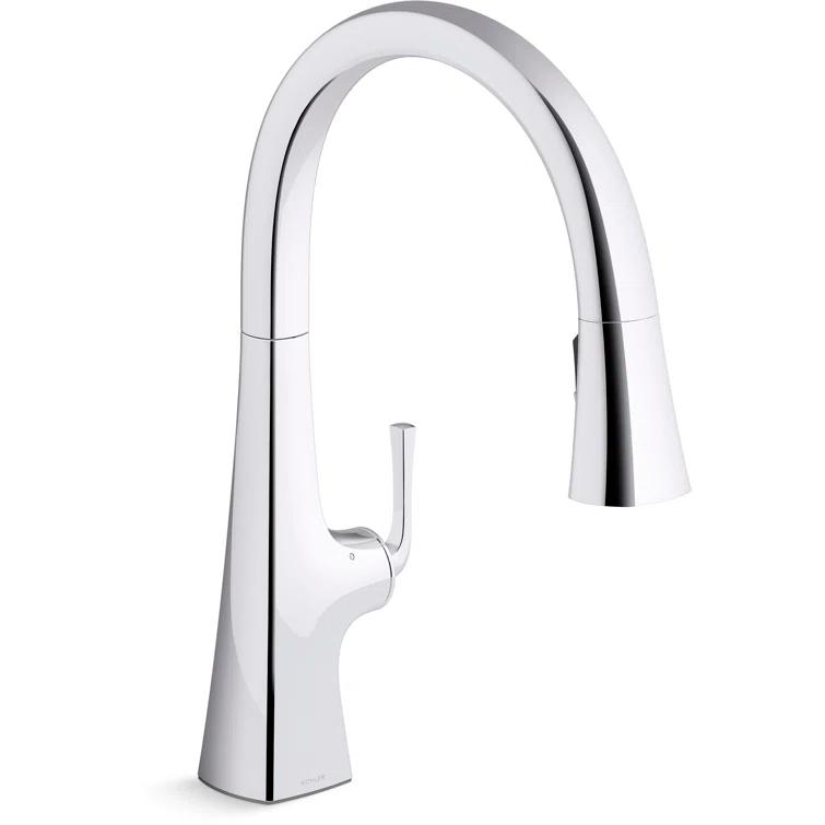Graze Touchless Pull-Down Kitchen Sink Faucet With Three-Function Sprayhead