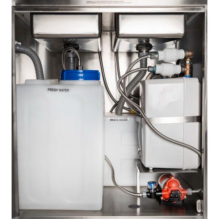 32'' L x 29.5'' W Portable Handwash Station with Faucet