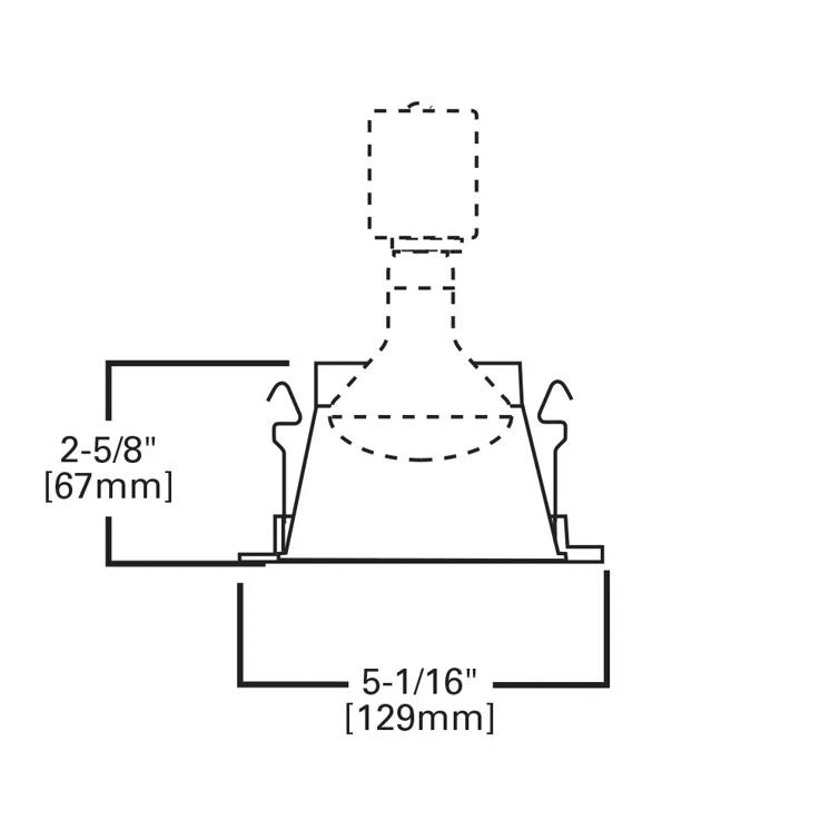 4'' White Reflector Recessed Trim