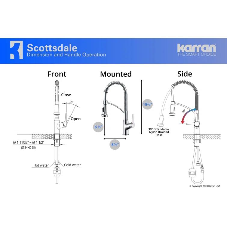 Karran Scottsdale Single-Handle Pull-Down Sprayer Kitchen Faucet