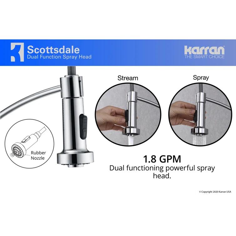 Karran Scottsdale Single-Handle Pull-Down Sprayer Kitchen Faucet